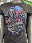 Rose Skull Banner Wms Dye